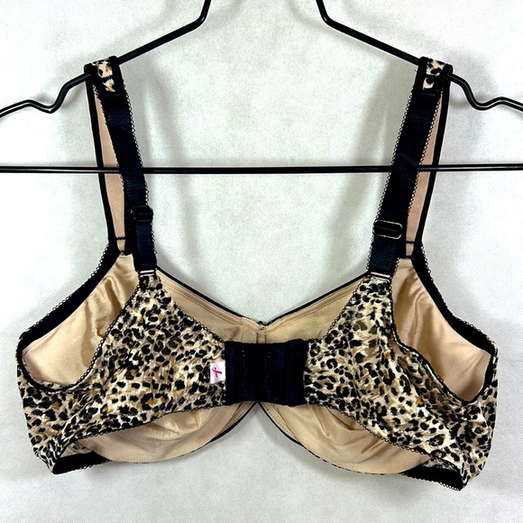 Wacoal Lace Nude/Black Leopard Unlined Underwire Bra Size 40D - Picture 2 of 4